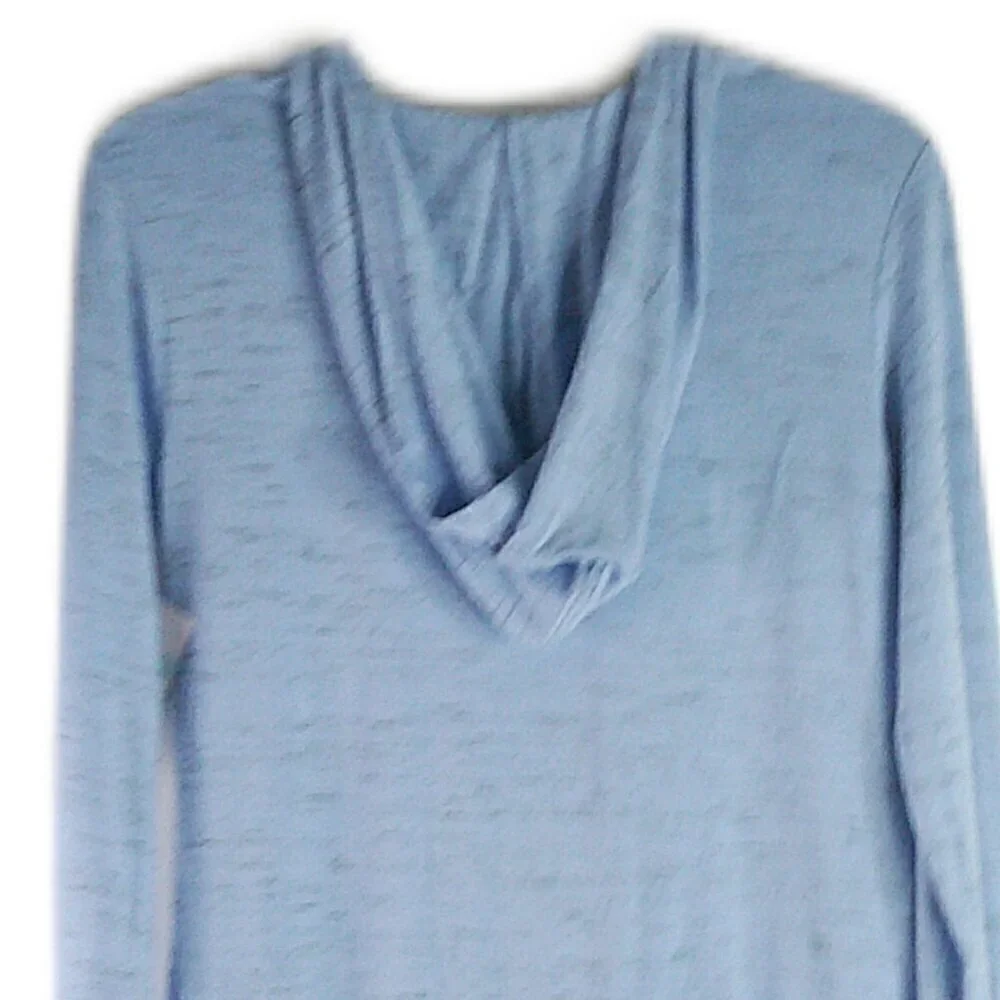 Zella - Long Sleeve Hooded Lightweight Tee - Size Large - Picture 8 of 9